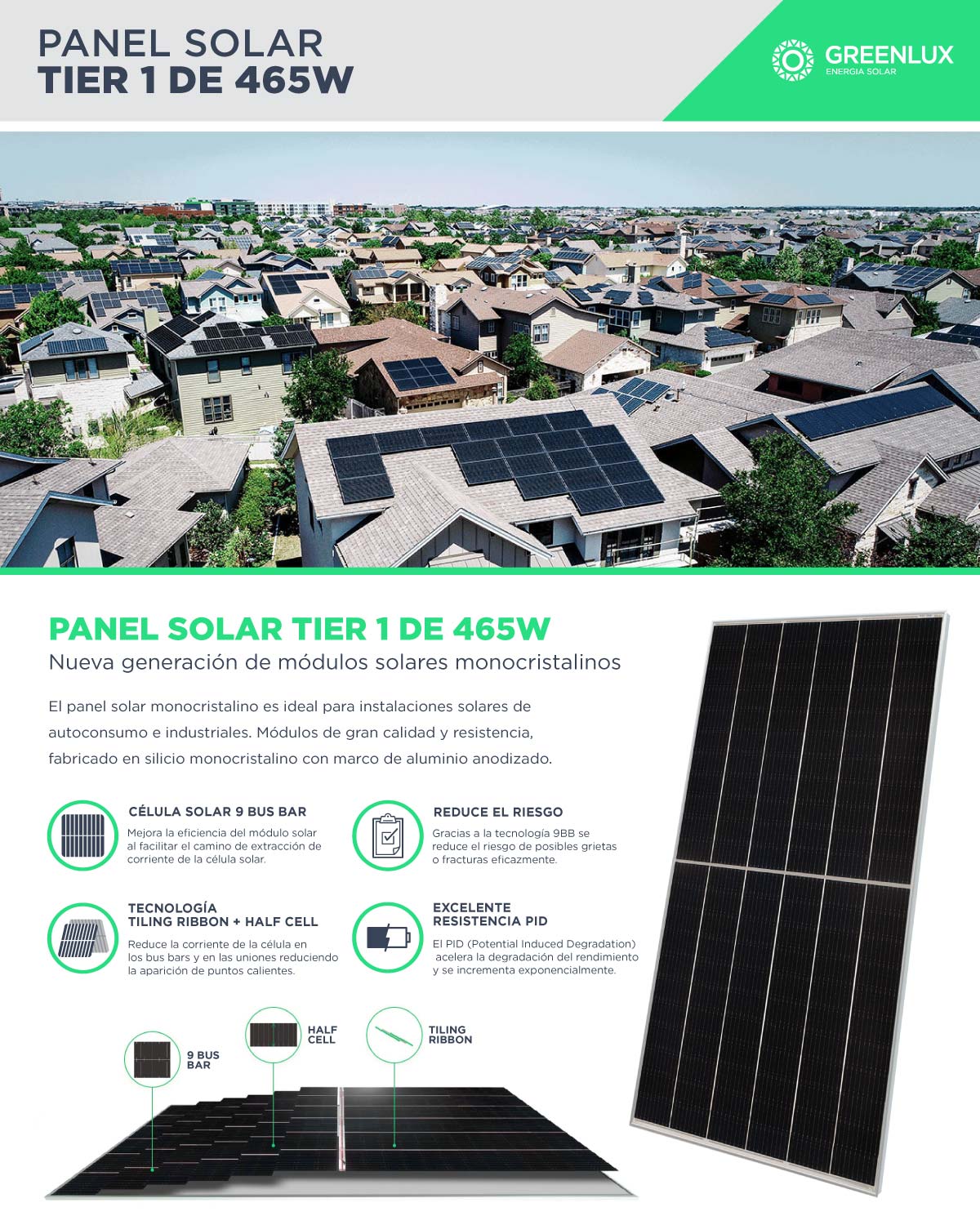 Panel Solar Greenlux